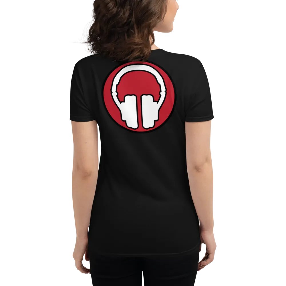 Women's Tribe Front | Headphones Back Print Gildan Middleweight T-Shirt product image (3)