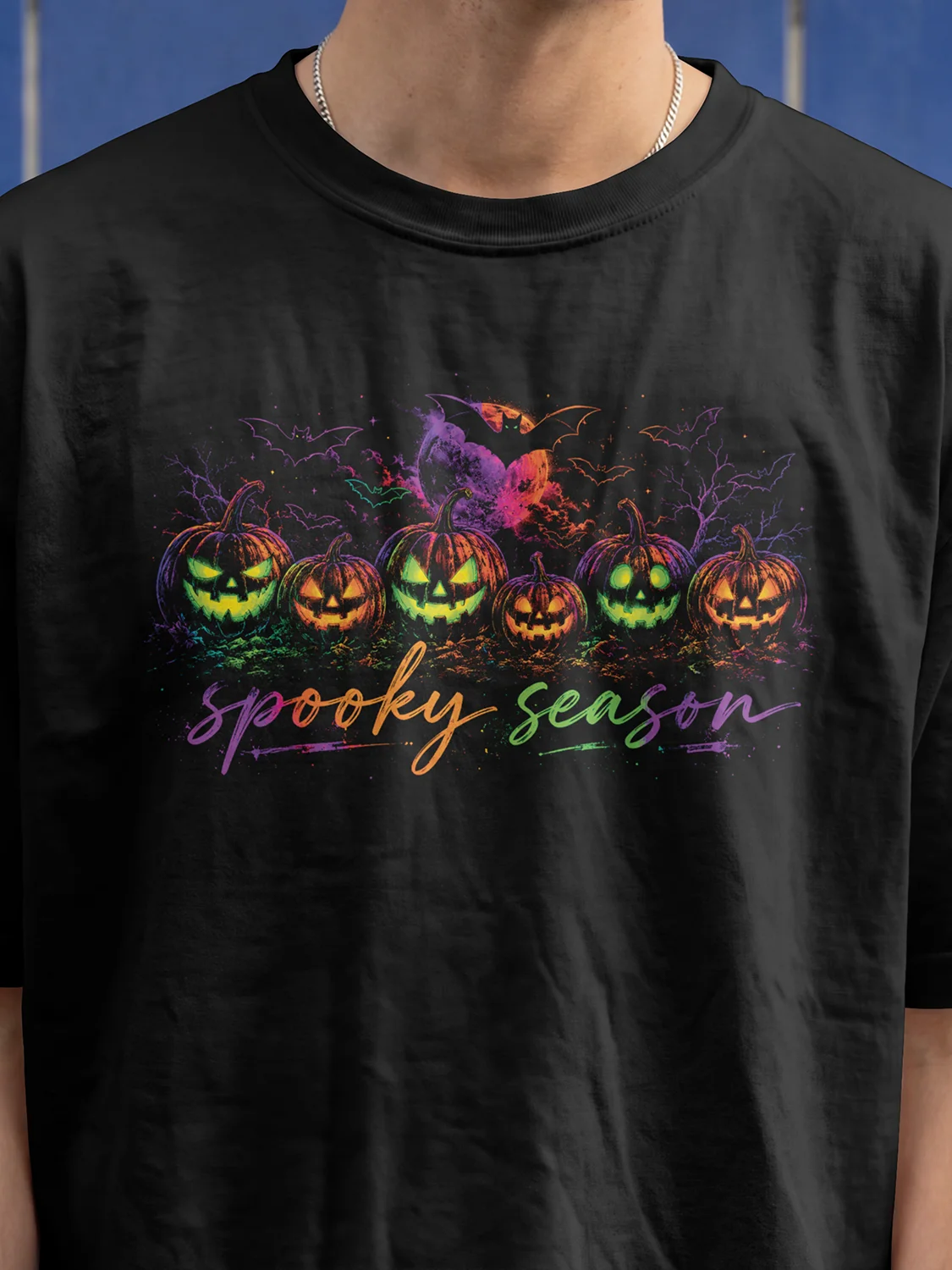 Neon Spooky Season — The Spooky Side Tee product image (2)
