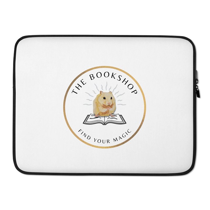 Hamster on a book laptop case product image (2)