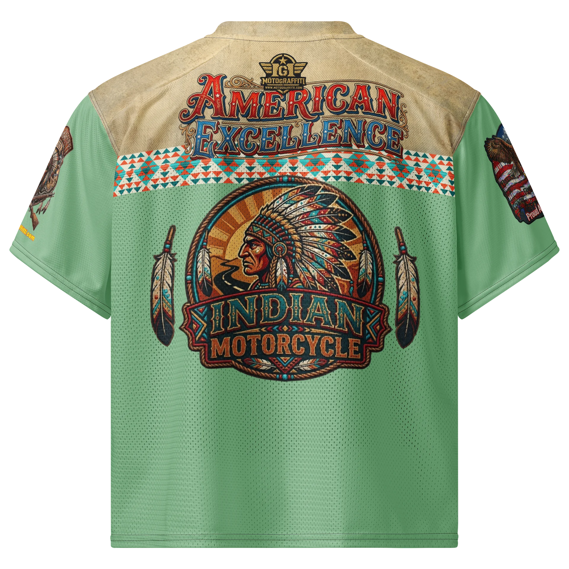 MötoMan Warrior Chief Mint Green Football Jersey product image (2)
