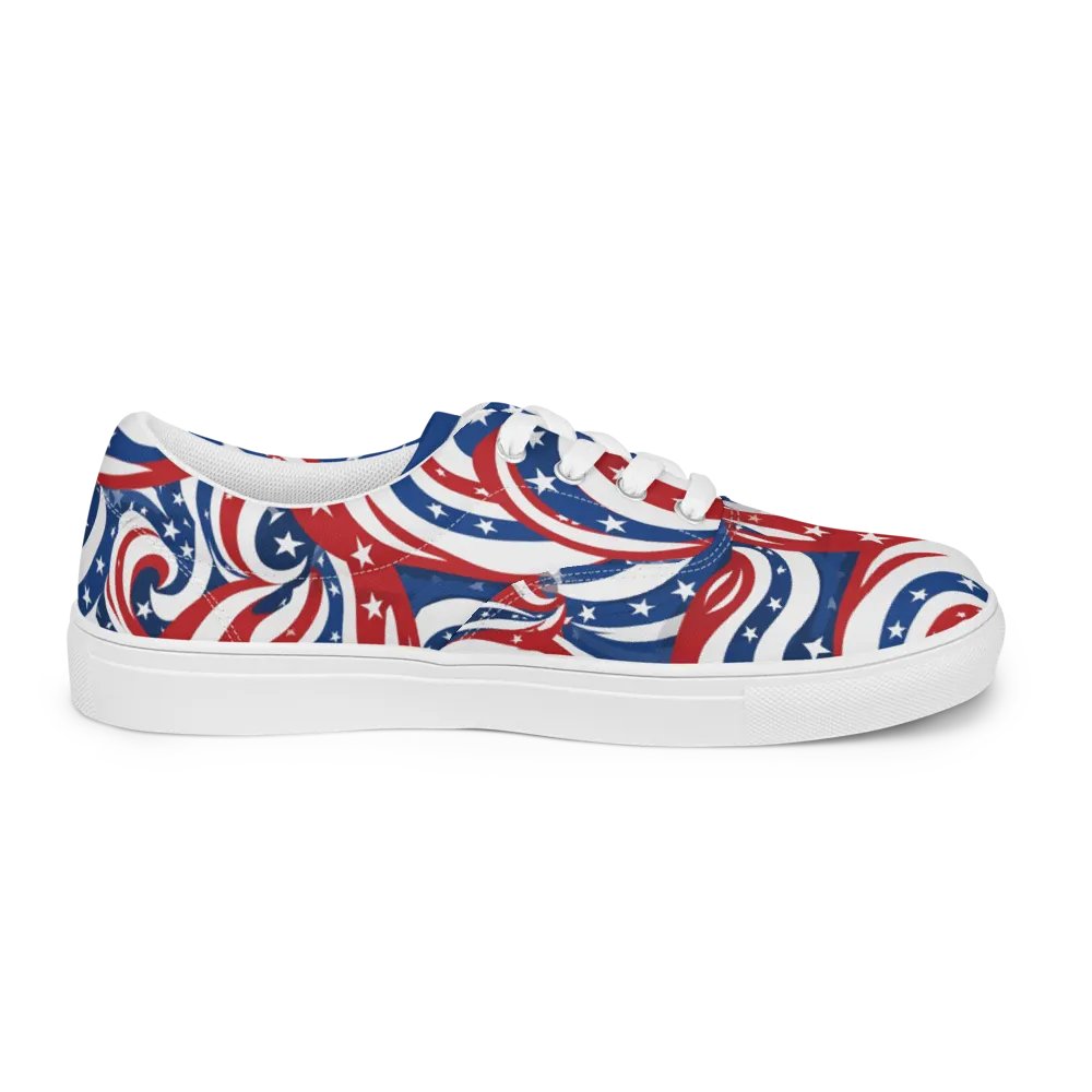 Patriotic Swirls Lace-Up Shoes product image (9)