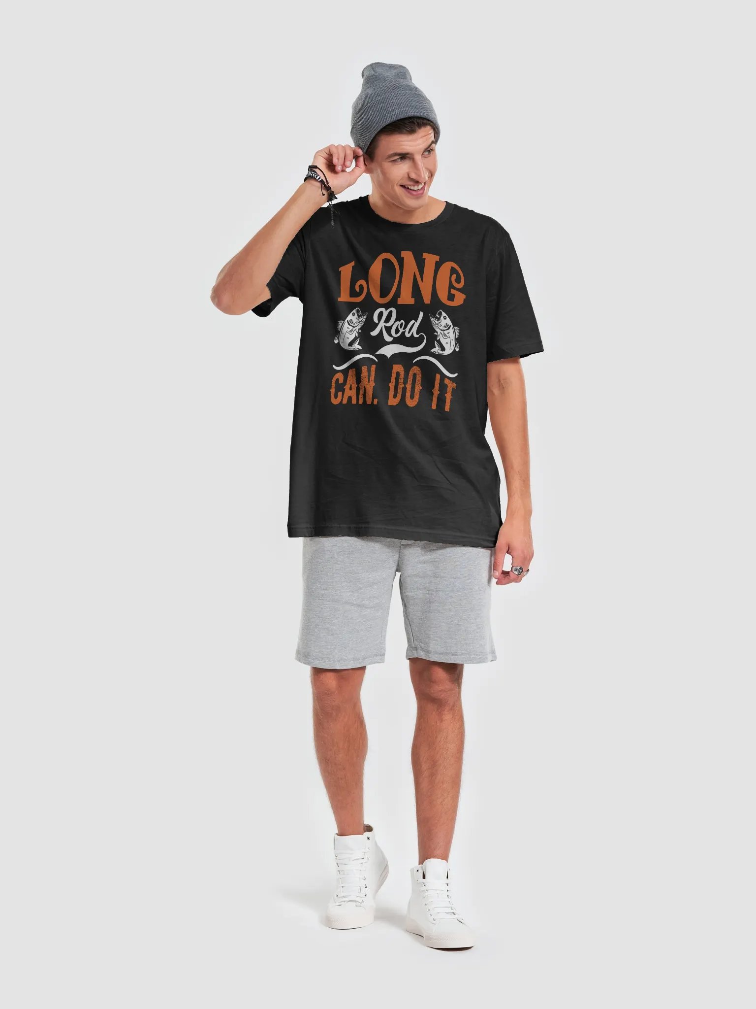 Long Rod Can Do It Fishing T-shirt product image (6)