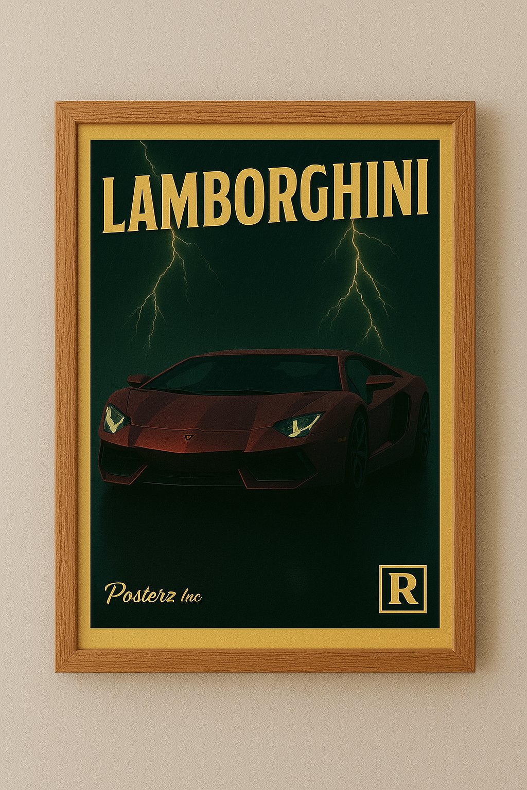 Lambo Thunder Cinematic Speed Poster product image (1)