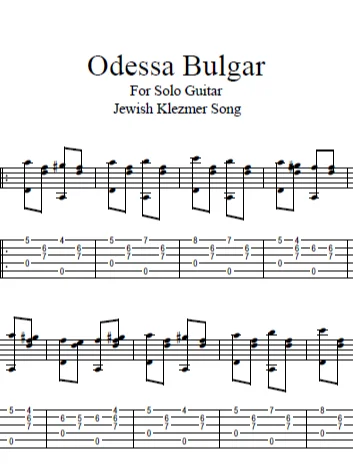 Odessa Bulgar For Solo Guitar product image (1)