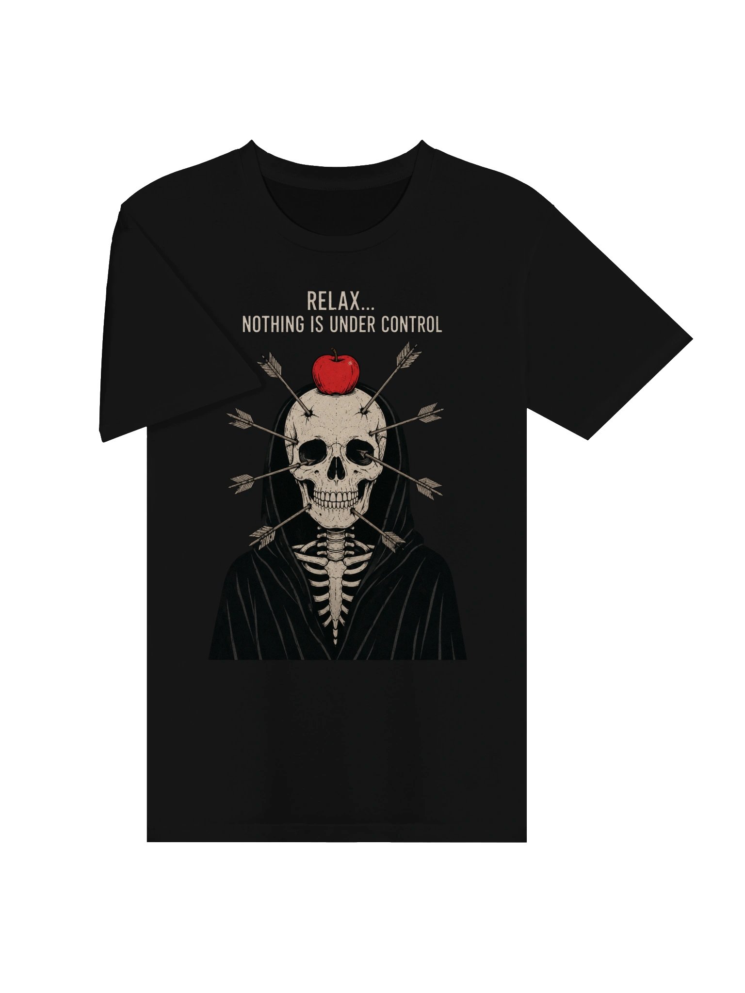 Relax Nothing Is Under Control Gothic Skull T-Shirt product image (4)