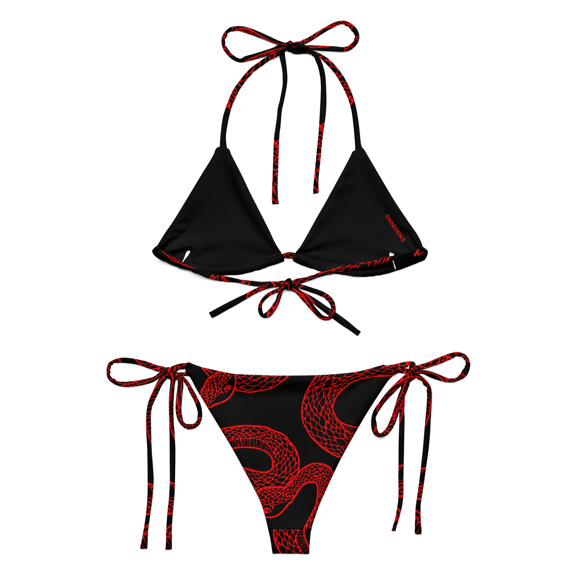 Serpentine String Bikini in Red product image (8)
