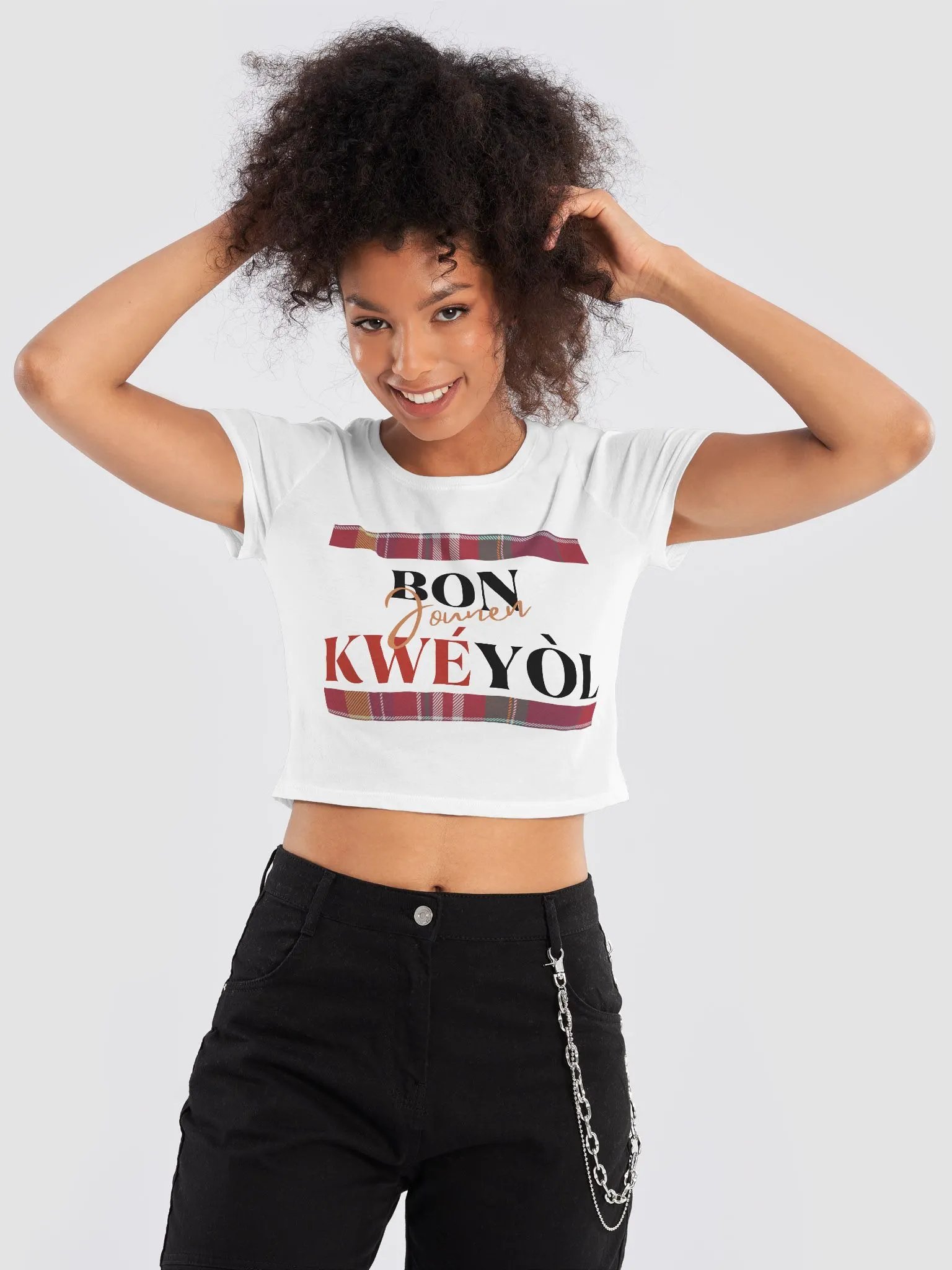 Jounen Kwéyòl Women's Crop Tee product image (13)