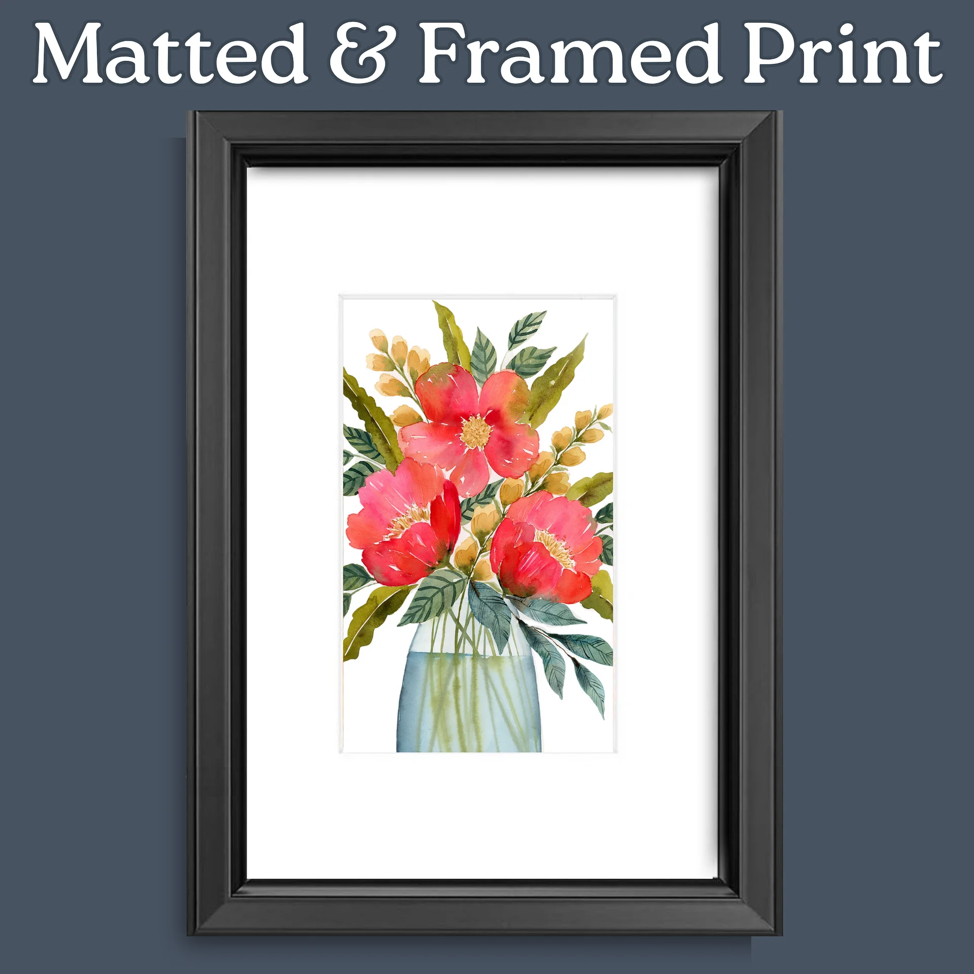 Floral Watercolor Print - Red Romance product image (10)