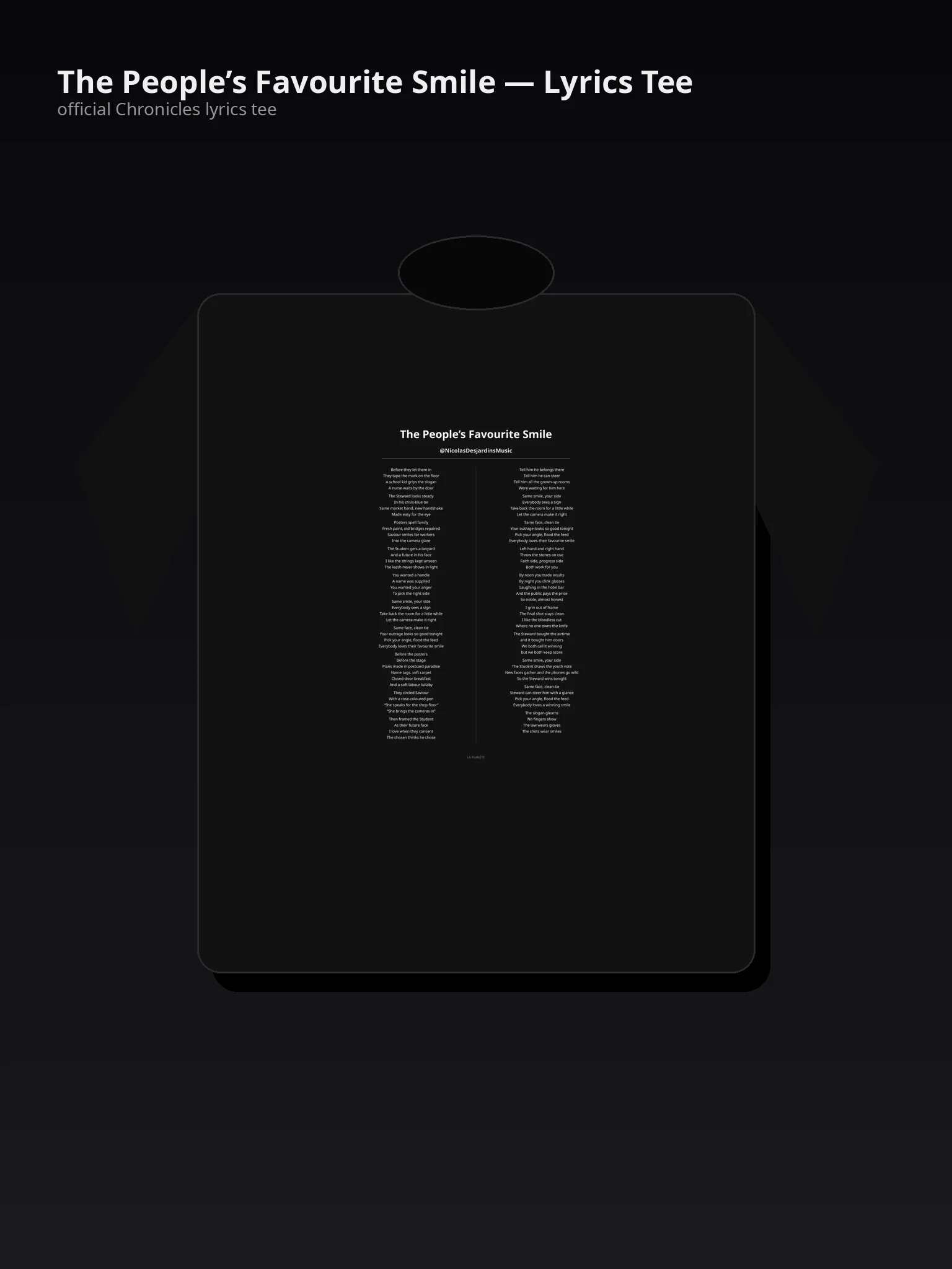 The People’s Favourite Smile — Lyrics Tee - vmOaQQ