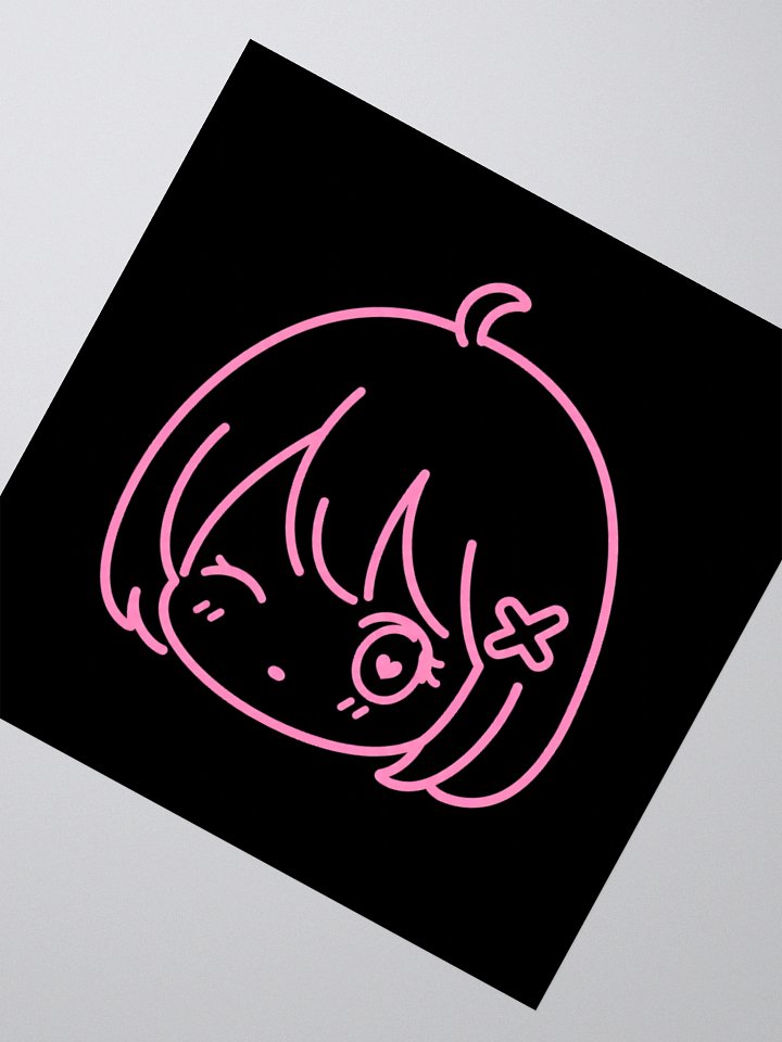 Pink Outline Girl Kiss Cut Sticker product image (2)