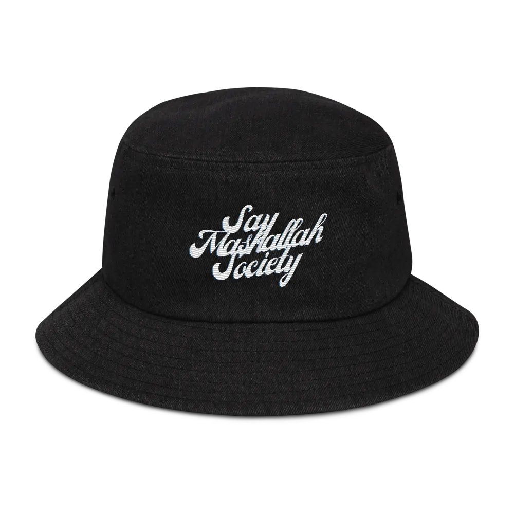 Say Mashallah Society Arab Bucket Hat Denim product image (1)