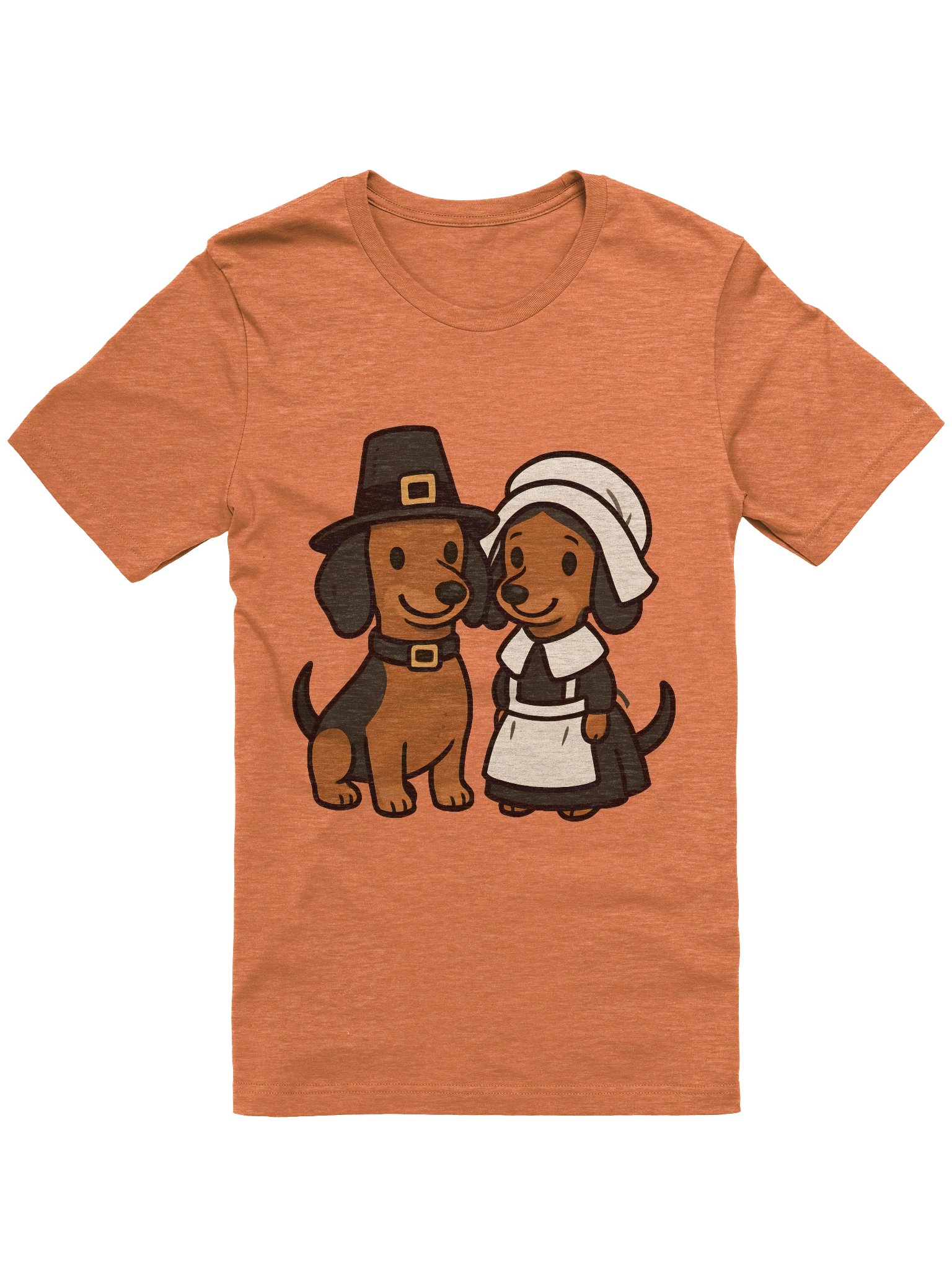 Thanksgiving Pilgrim Dachshunds T-Shirt product image (1)