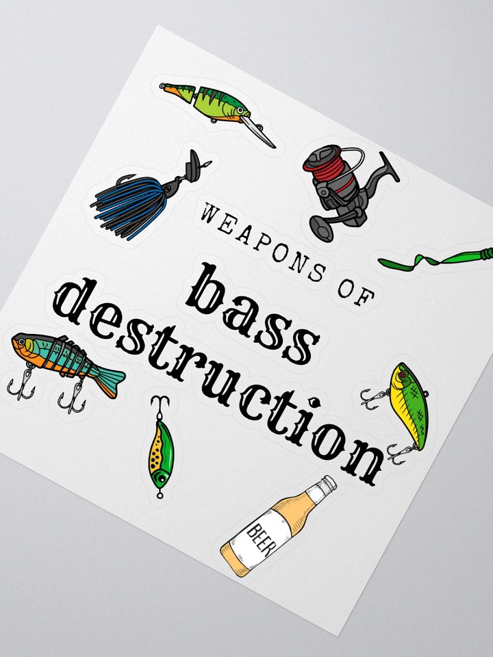 bass destruction Kiss Cut Stickers - Lure Logo product image (2)