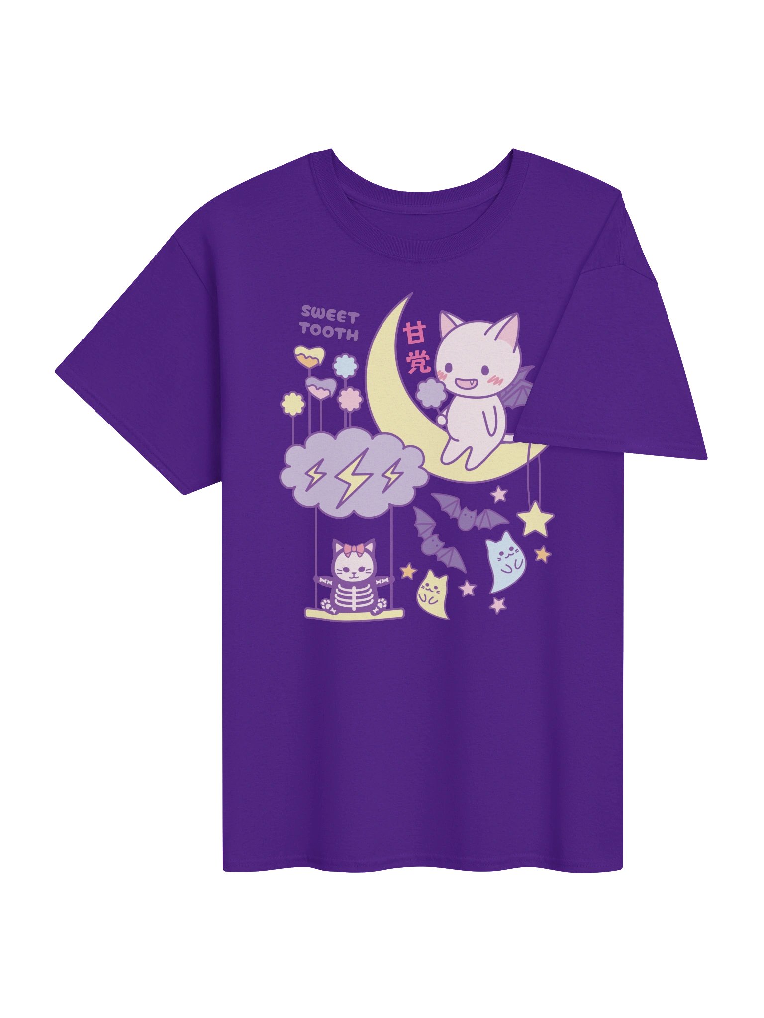 Kawaii Bat Cat - Unisex Adult Heavyweight T-shirt product image (3)