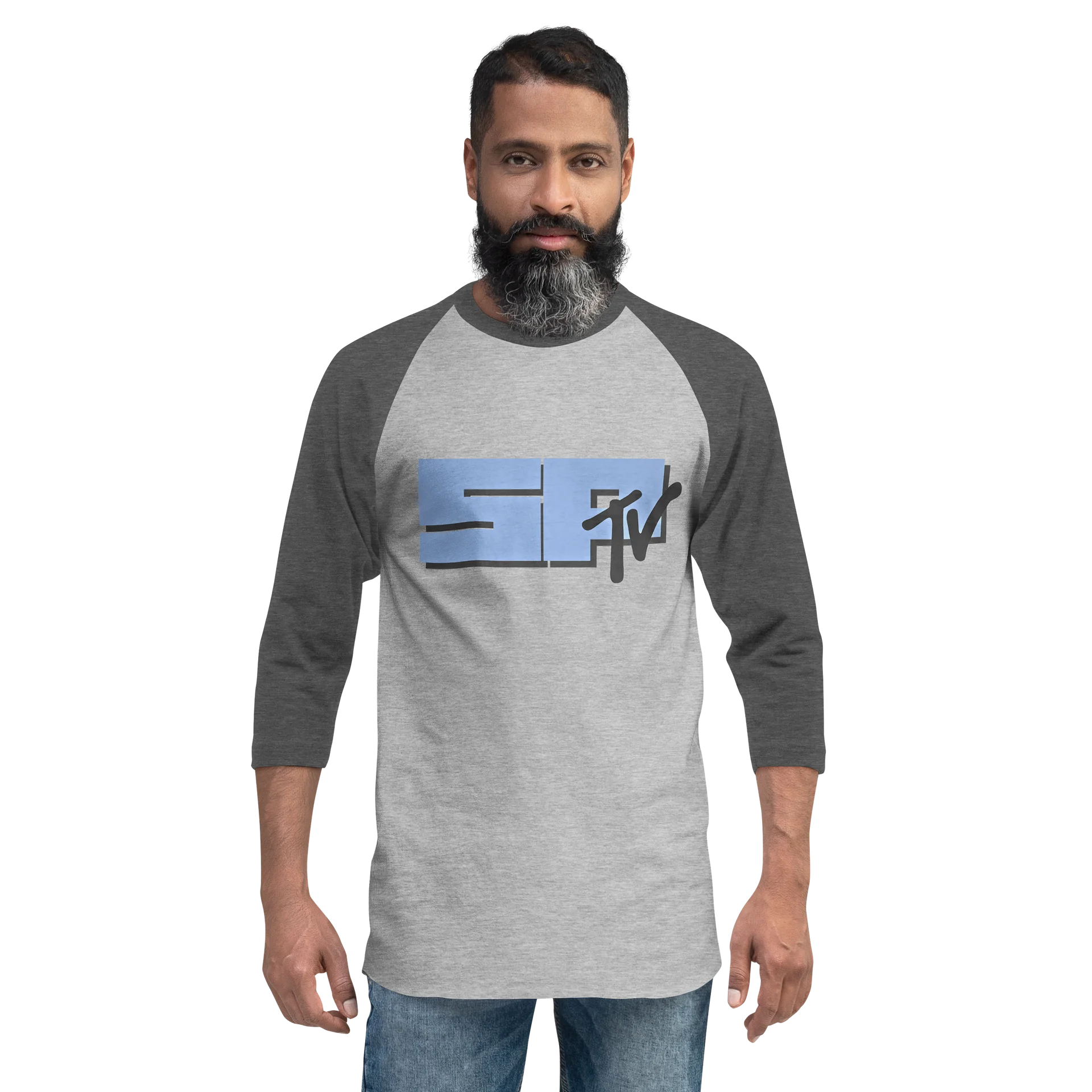 SPTV Logo Raglan Tee - gray on gray product image (2)