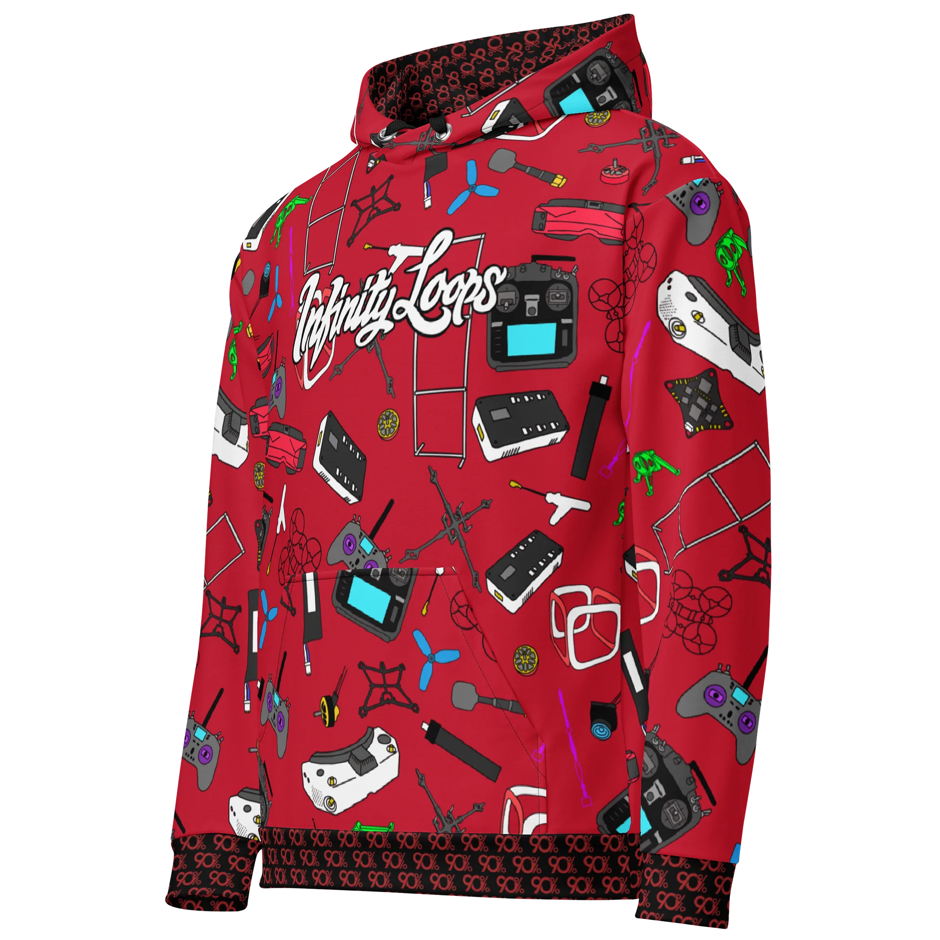 Red Micro FPV Hoodie product image (2)