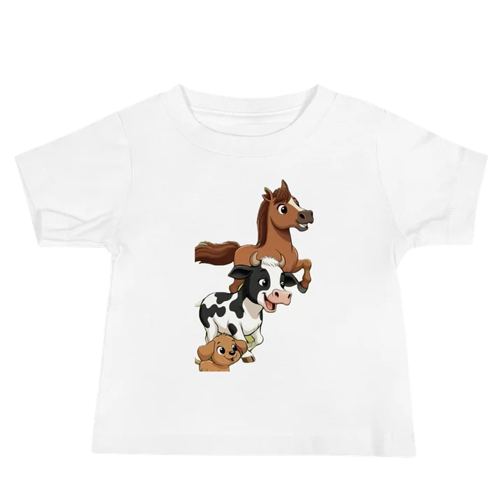 Cute Farm Animal Stack Baby Tee product image (2)
