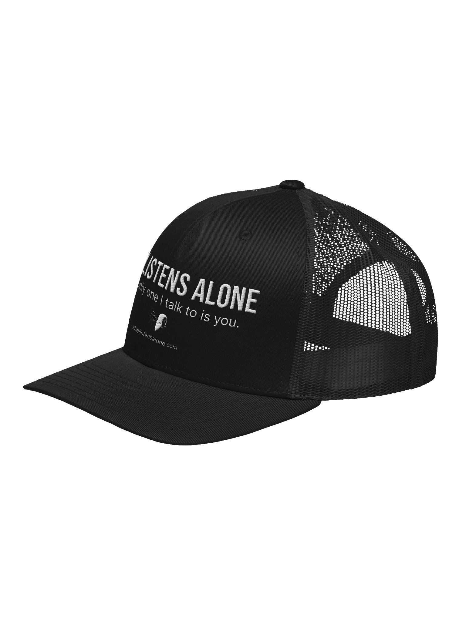 She Listens Alone Retro Trucker Hat product image (2)