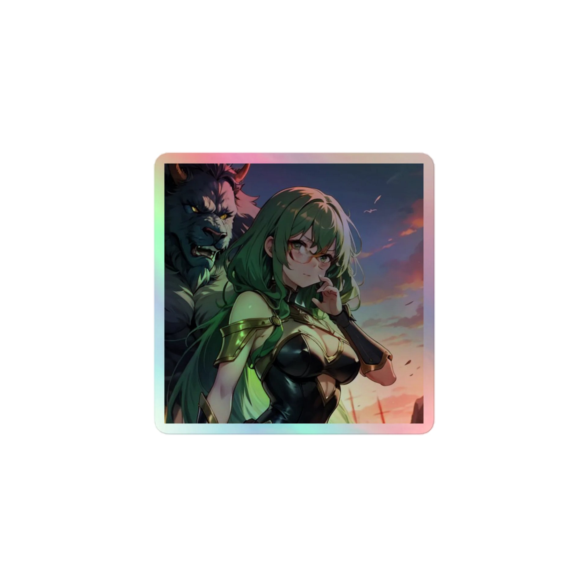 Green K Warrior HOLOGRAPHIC" STICKERS product image (1)