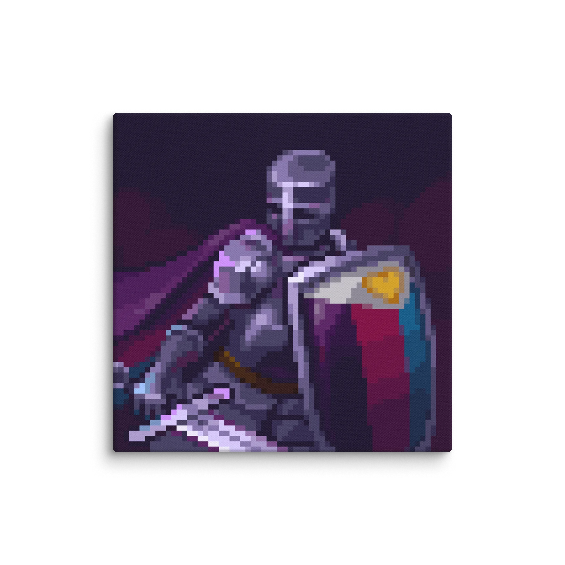 Polyamorous Knight Pixel Art Canvas Print product image (1)
