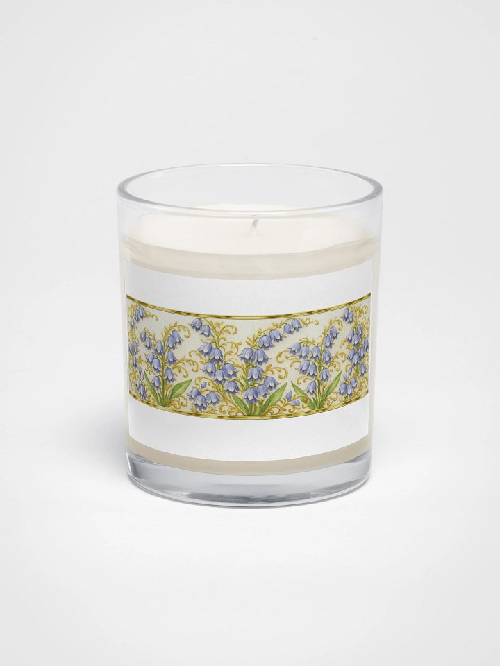Bellflower Frieze Candle — Gold-Scroll Floral Trim product image (1)