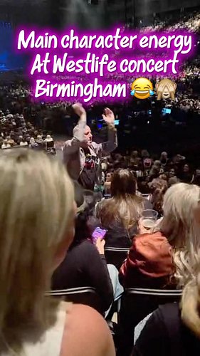 This lad is certainly enjoying himself! 😂🙈 Westlife haven’t even come on stage yet and he’s already having the time of his li...
