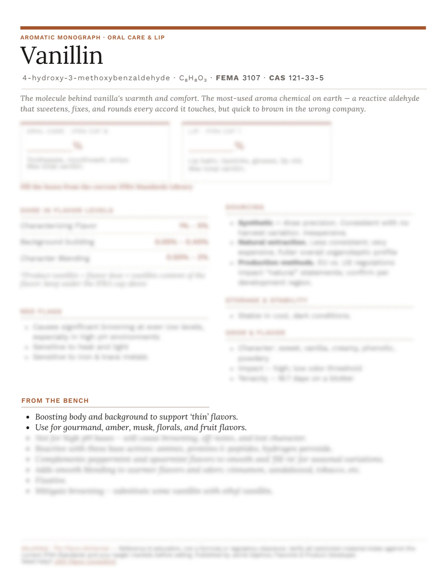 Vanillin — Oral Care & Lip Formulation Reference | Aromatic Monograph product image (3)
