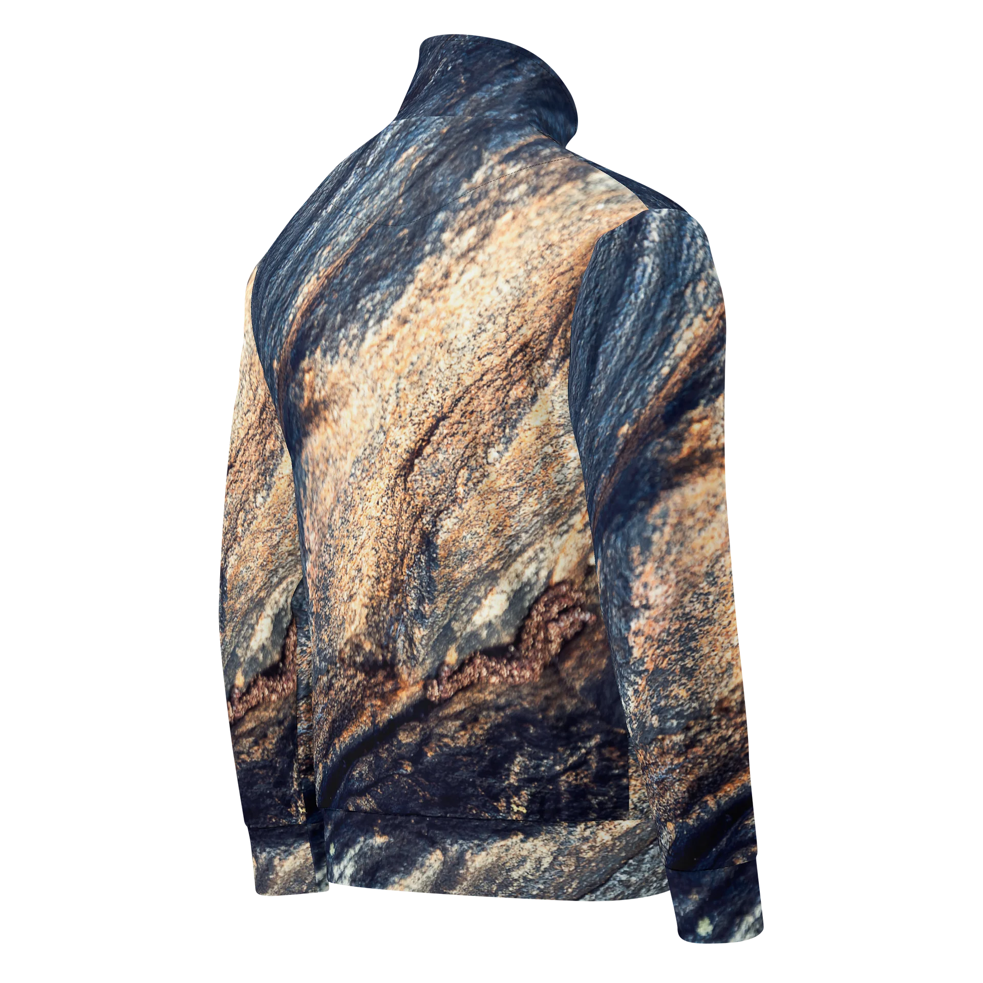 Obsidian Vein Recycled Unisex All-Over Print Dark Mineral Track Jacket product image (2)