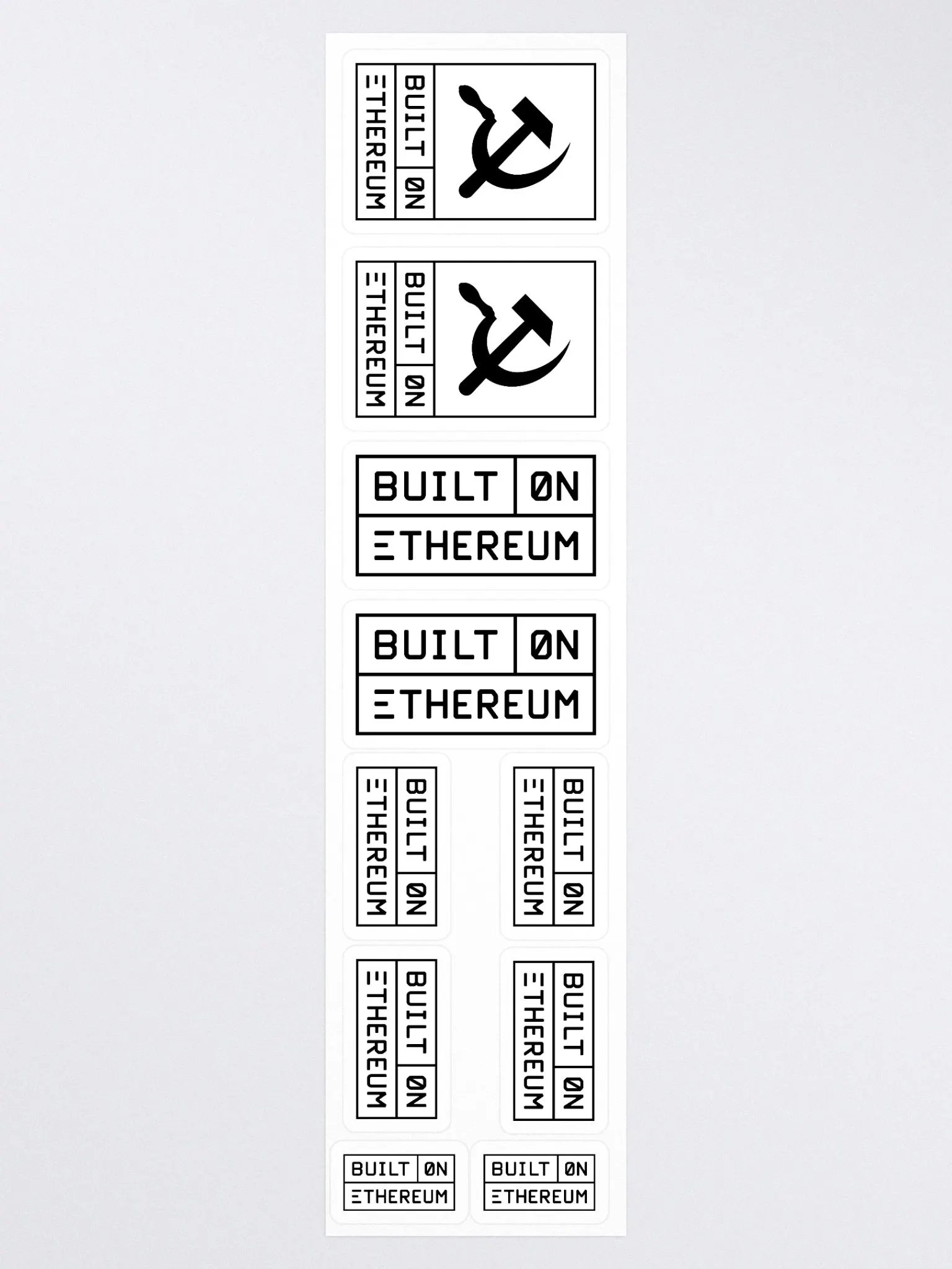 Built on Ethereum sticker set by vectorized product image (3)