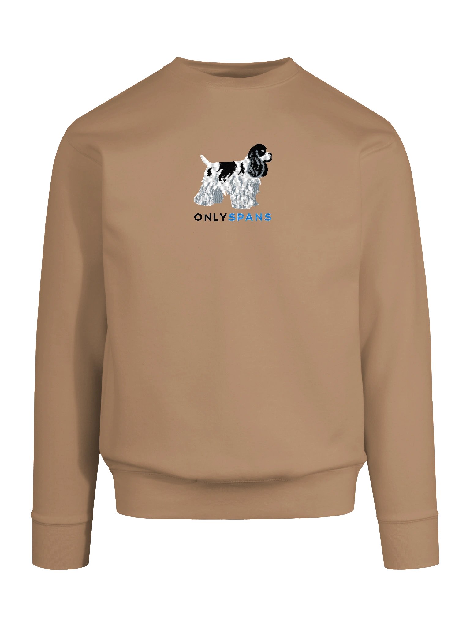 Only Spans Sweatshirt (Embroidered) of an American Cocker Spaniel(Parti Black & White) product image (49)