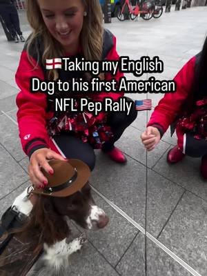 Turns out Archie LOVES NFL TOO! he’s our little mascot hahaha! I still can’t believe he let me put that cowboy hat on him 🤣 #usa #nfl #british