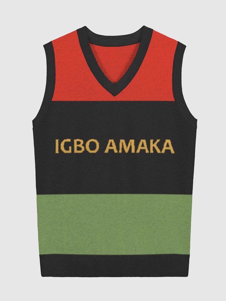 IGBO AMAKA Knitted V-Neck Vest product image (1)