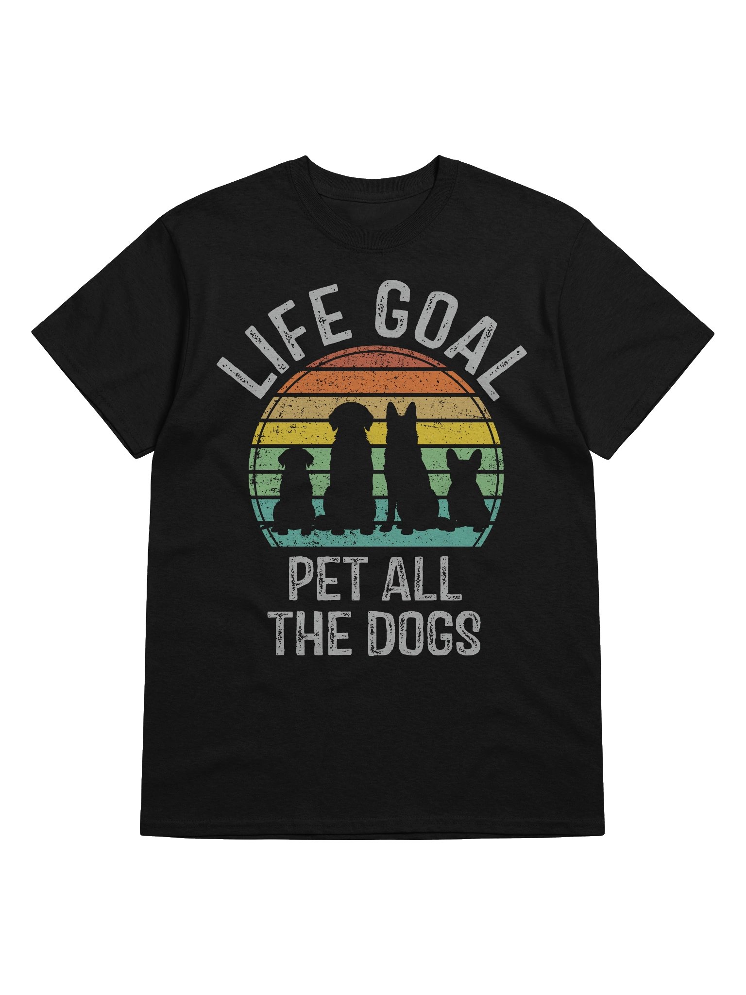 Life Goal Pet All Dogs Sunset Vintage T-Shirt product image (5)