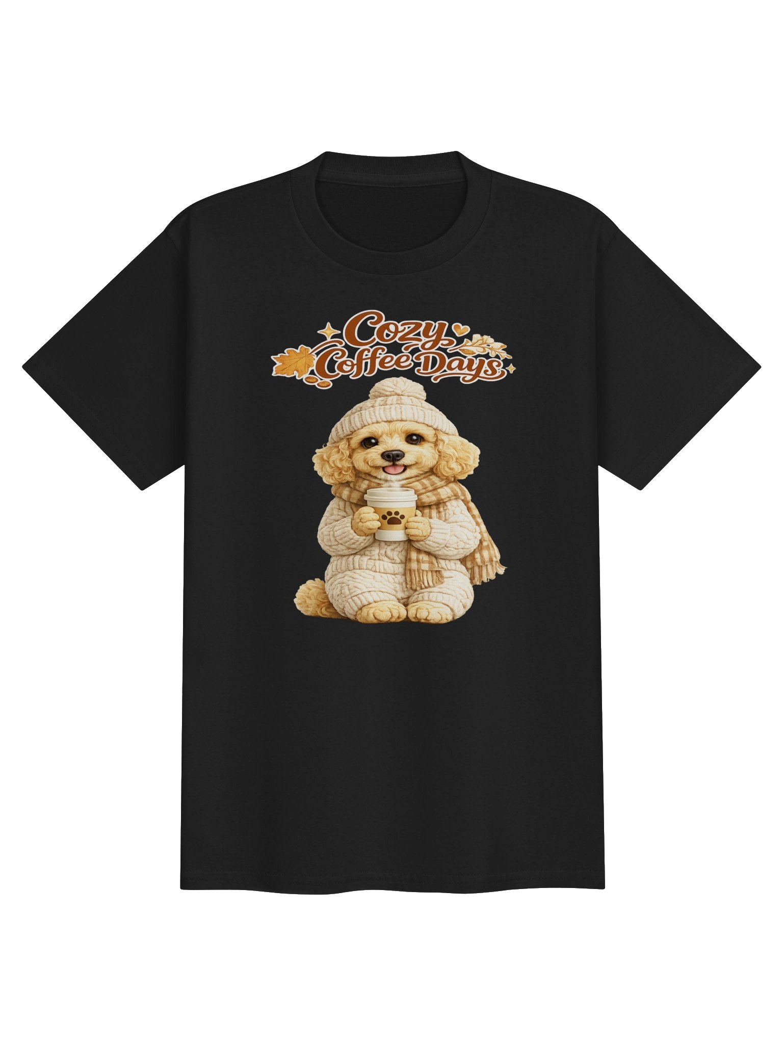 Cozy Coffee Days Dog kids Tee product image (1)