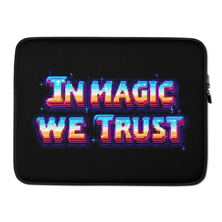 In Magic We Trust Laptop Sleeve product image (2)