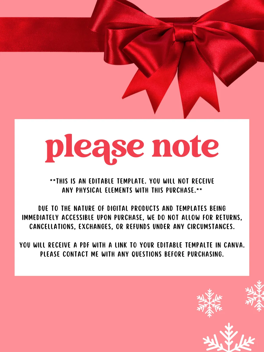 SANTA EDITABLE SHIPPING LABEL product image (7)