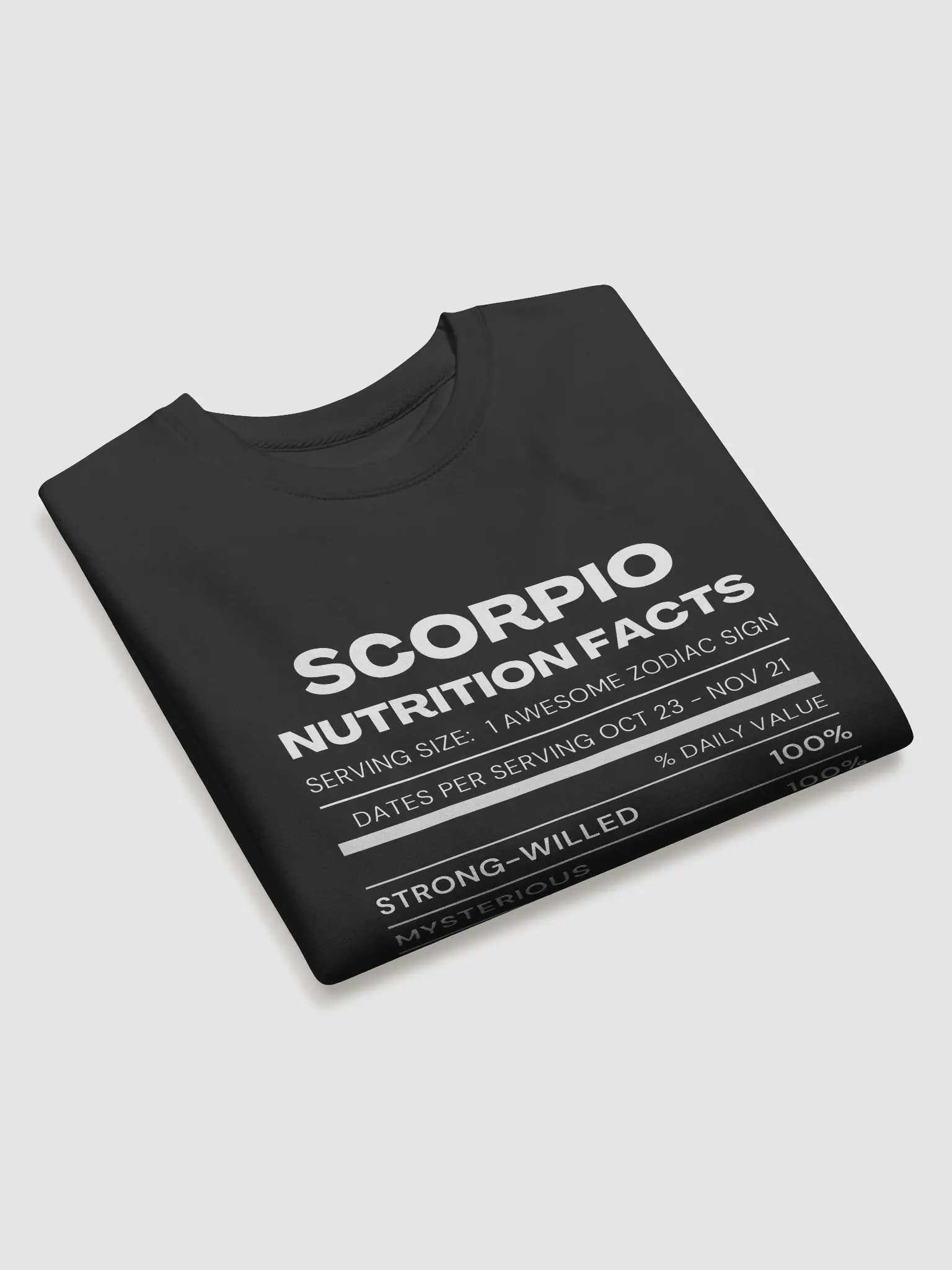 Scorpio Nutrition Facts Sweatshirt product image (5)