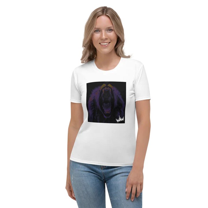 “FIRE” & CROWN™ logo print—short-sleeve crew women’s (box-cutout) product image (1)