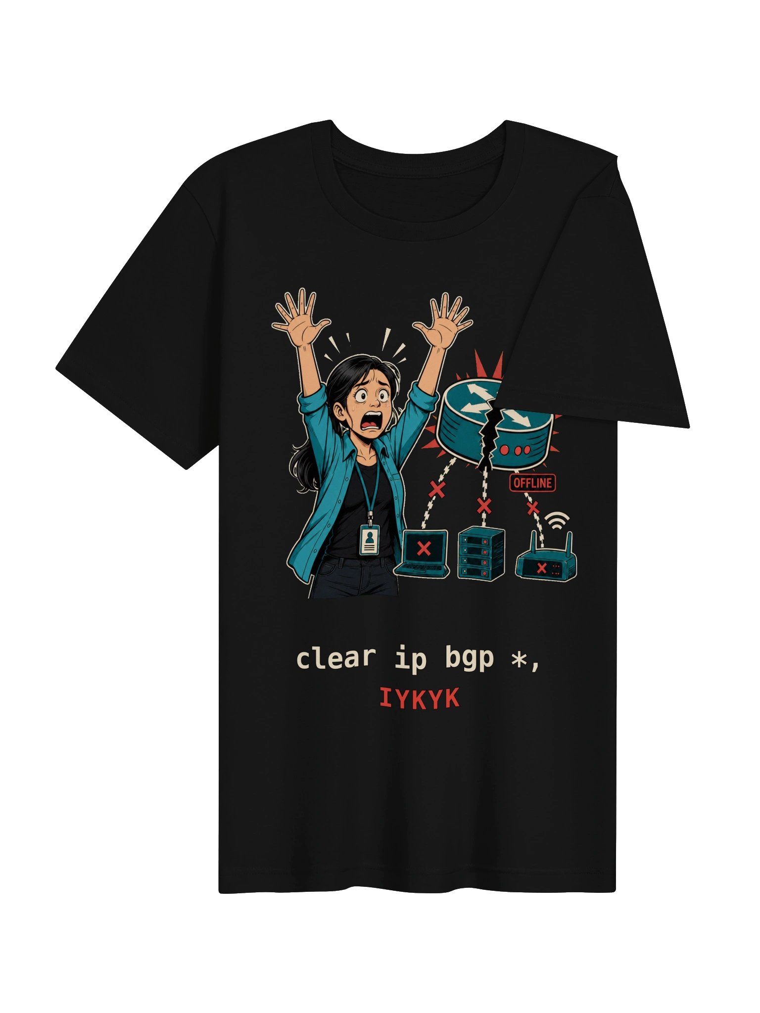clear ip bgp * — IYKYK Tee (version 8) product image (4)
