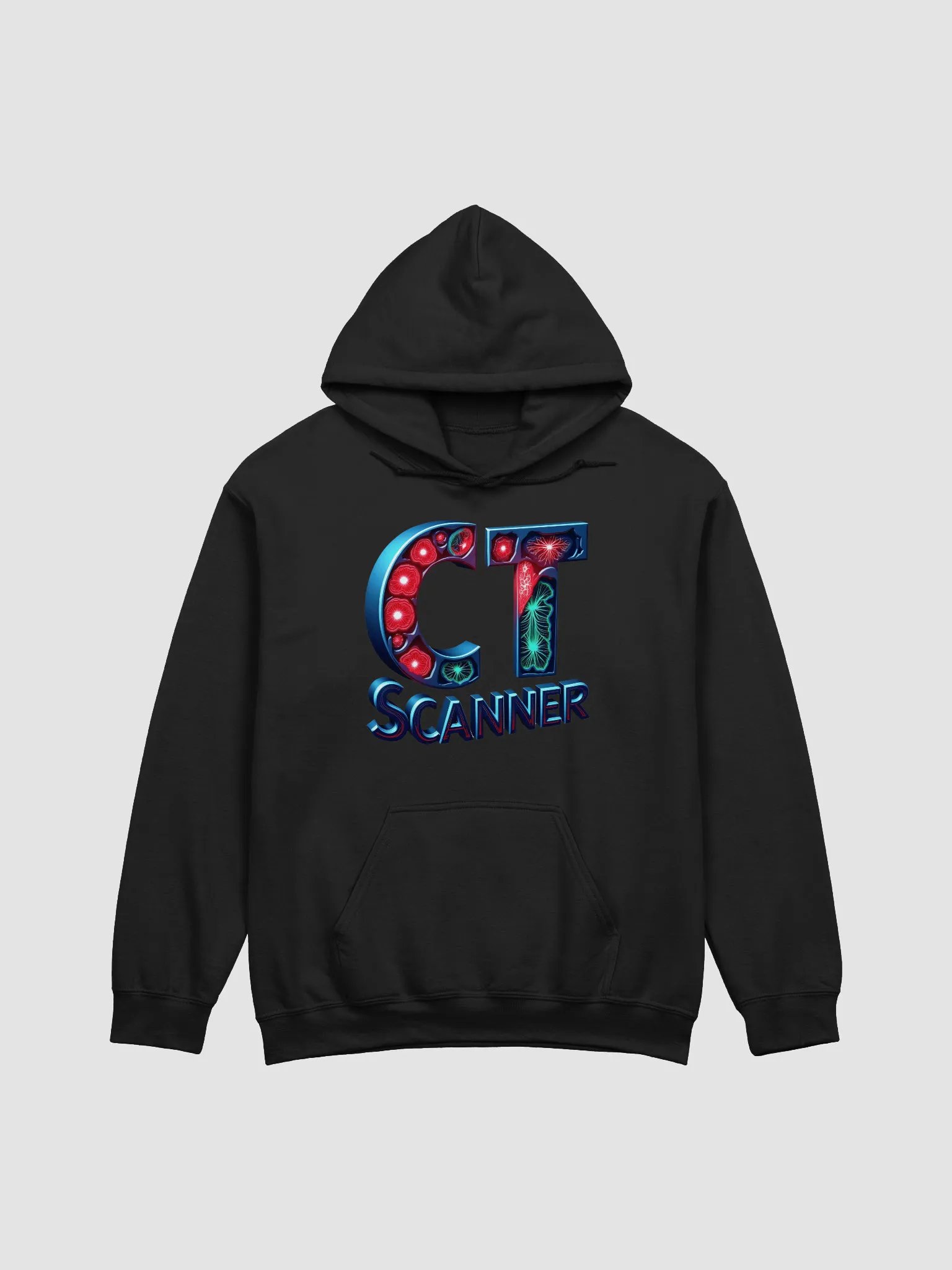 3D CT Scanner Glow Hoodie product image (4)