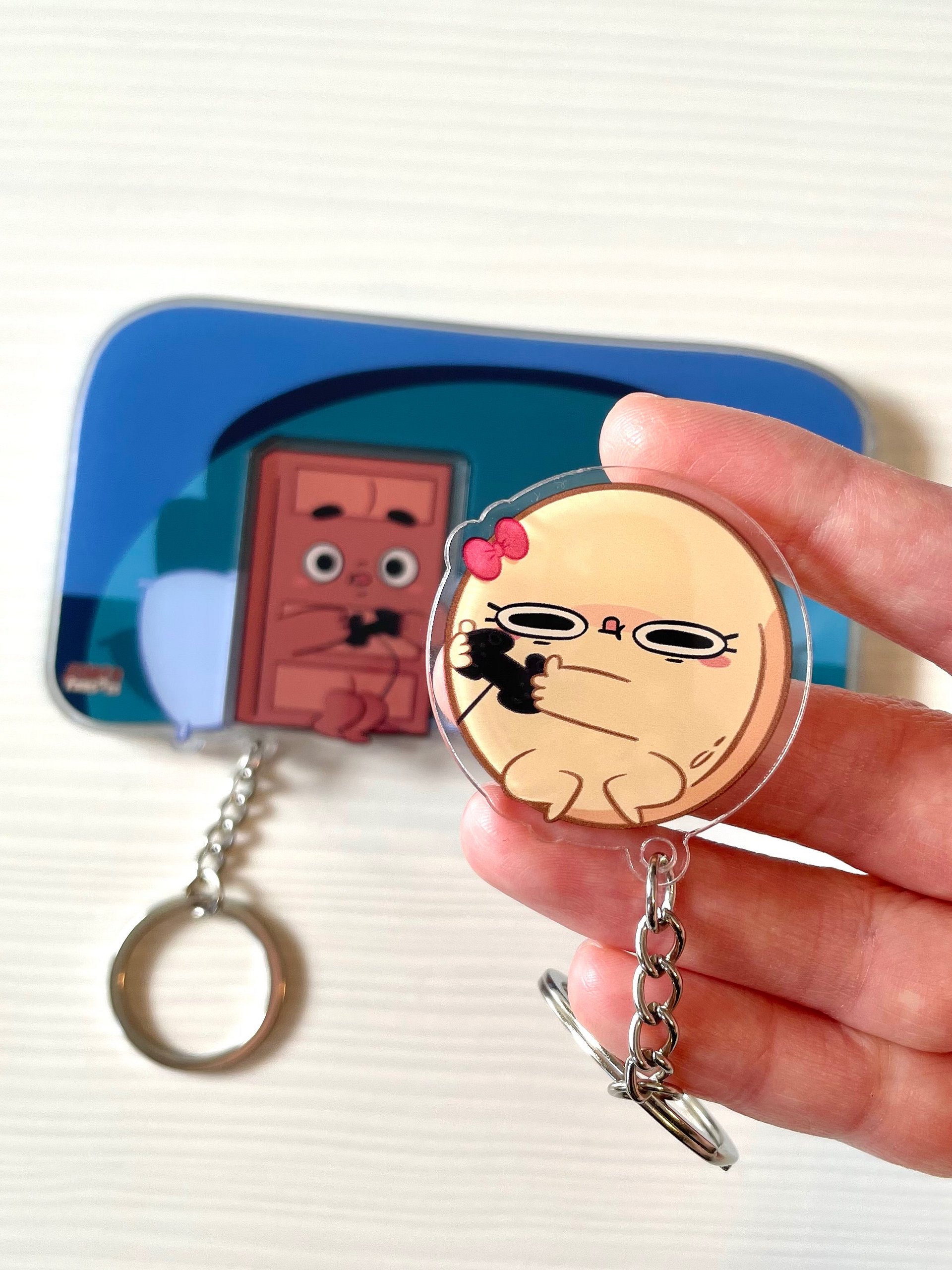 Matching Choco & Pancake Keychains with Bonus Display Base product image (2)