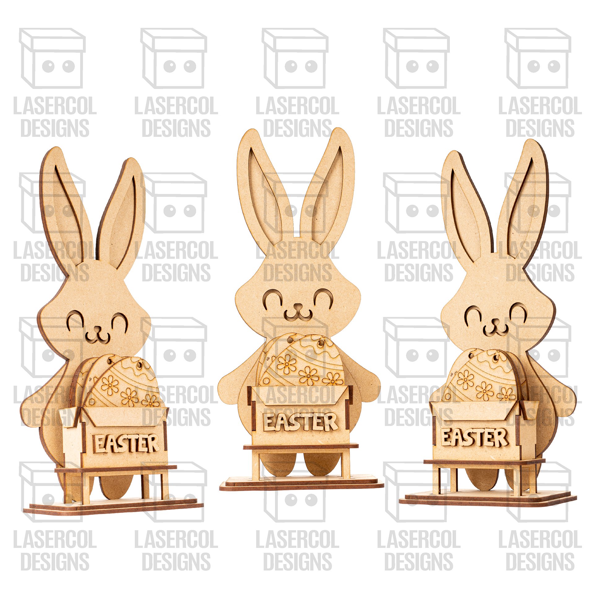Easter Bunny Eggs Basket - Laser Cut Files product image (10)