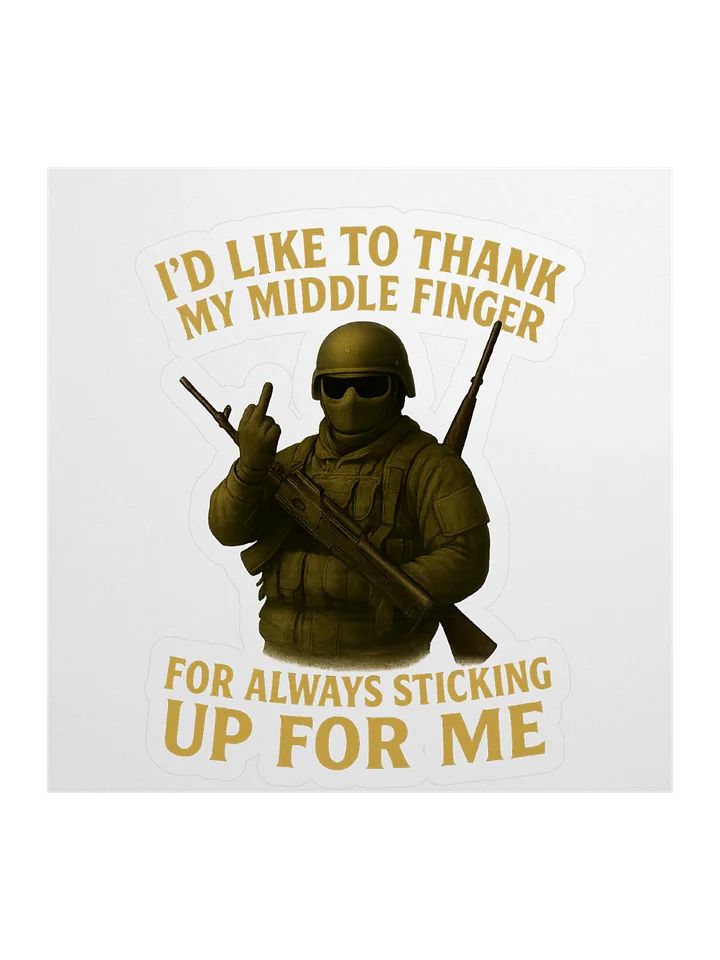 Middle Finger Salute Kiss Cut Stickers product image (1)