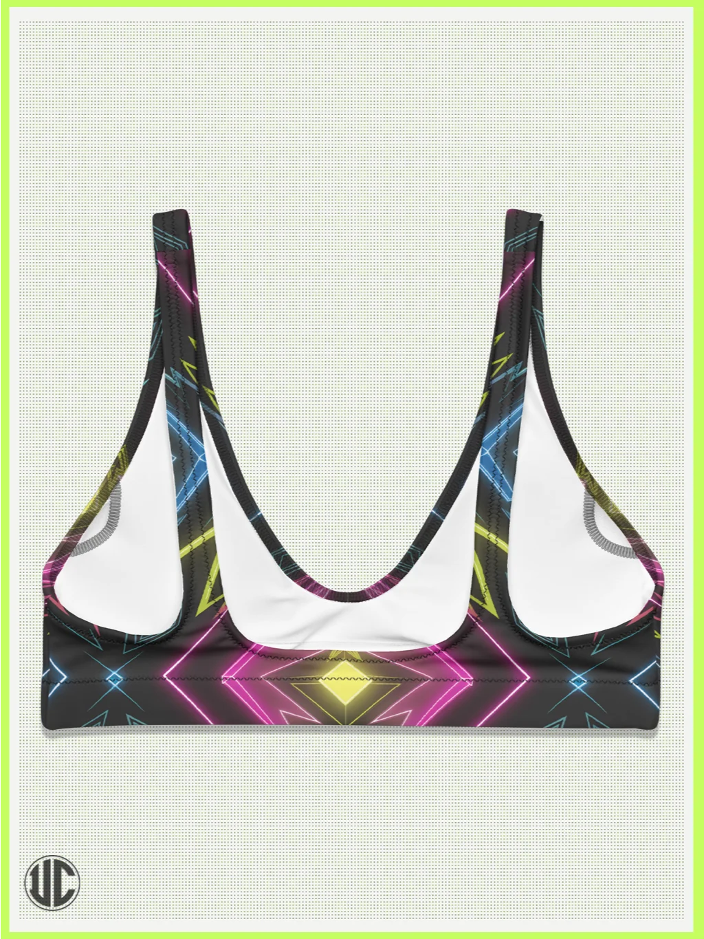 UnkoCon – Neon Kaleidoscope Bikini Top product image (2)