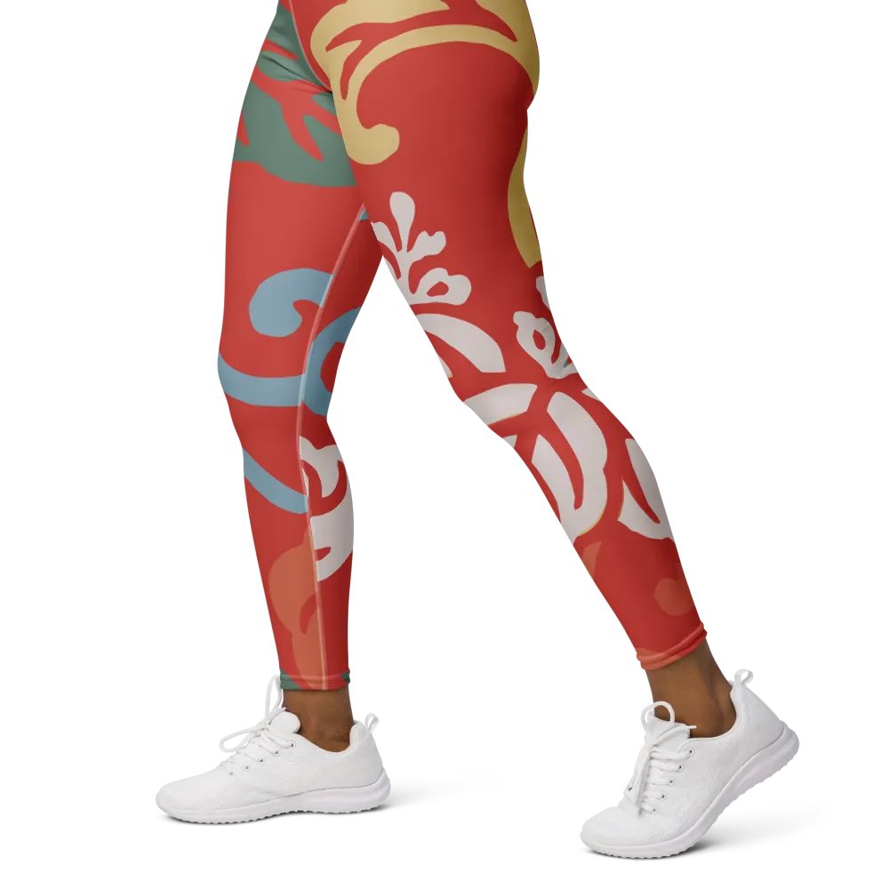 Japanese Vintage Floral Full Length Yoga Leggings product image (6)