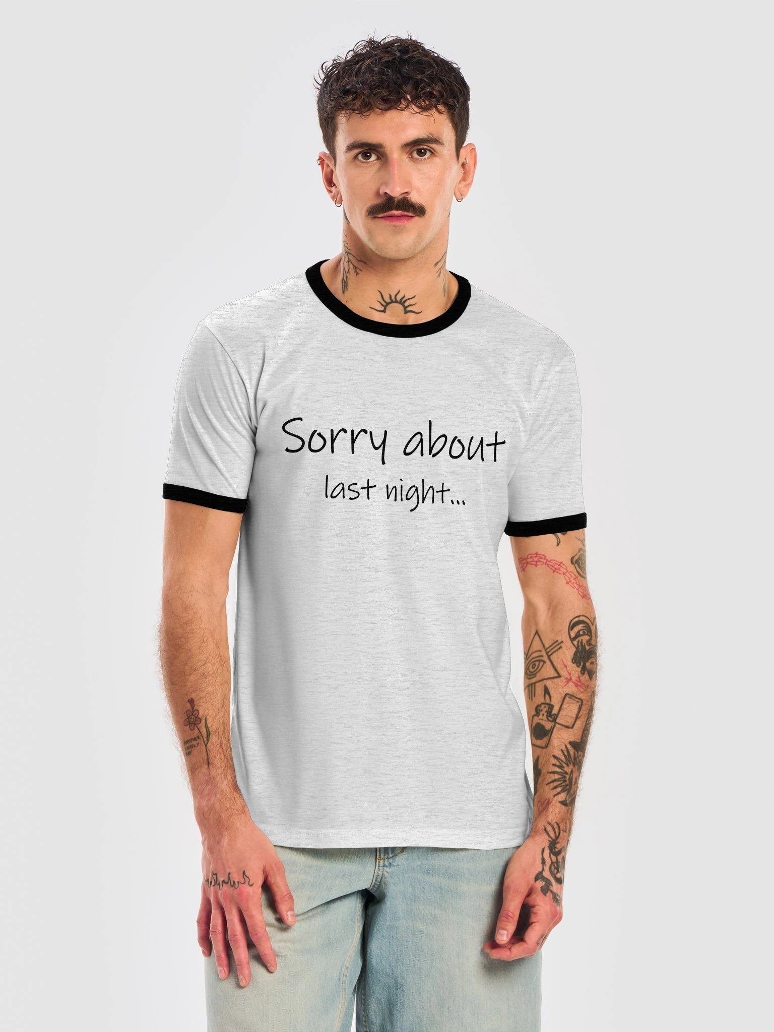 Sorry About Last Night Ringer Tee product image (24)