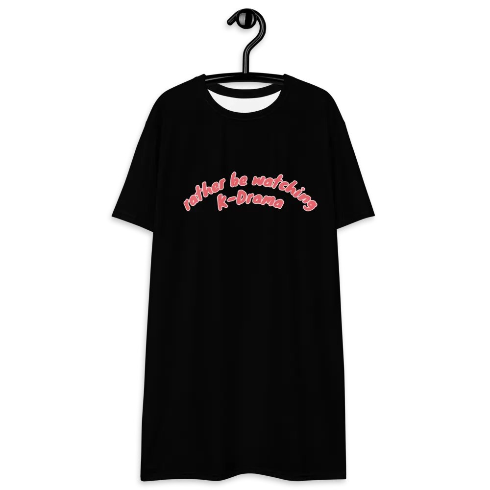rather be watching kdrama cozy shirt dress product image (4)