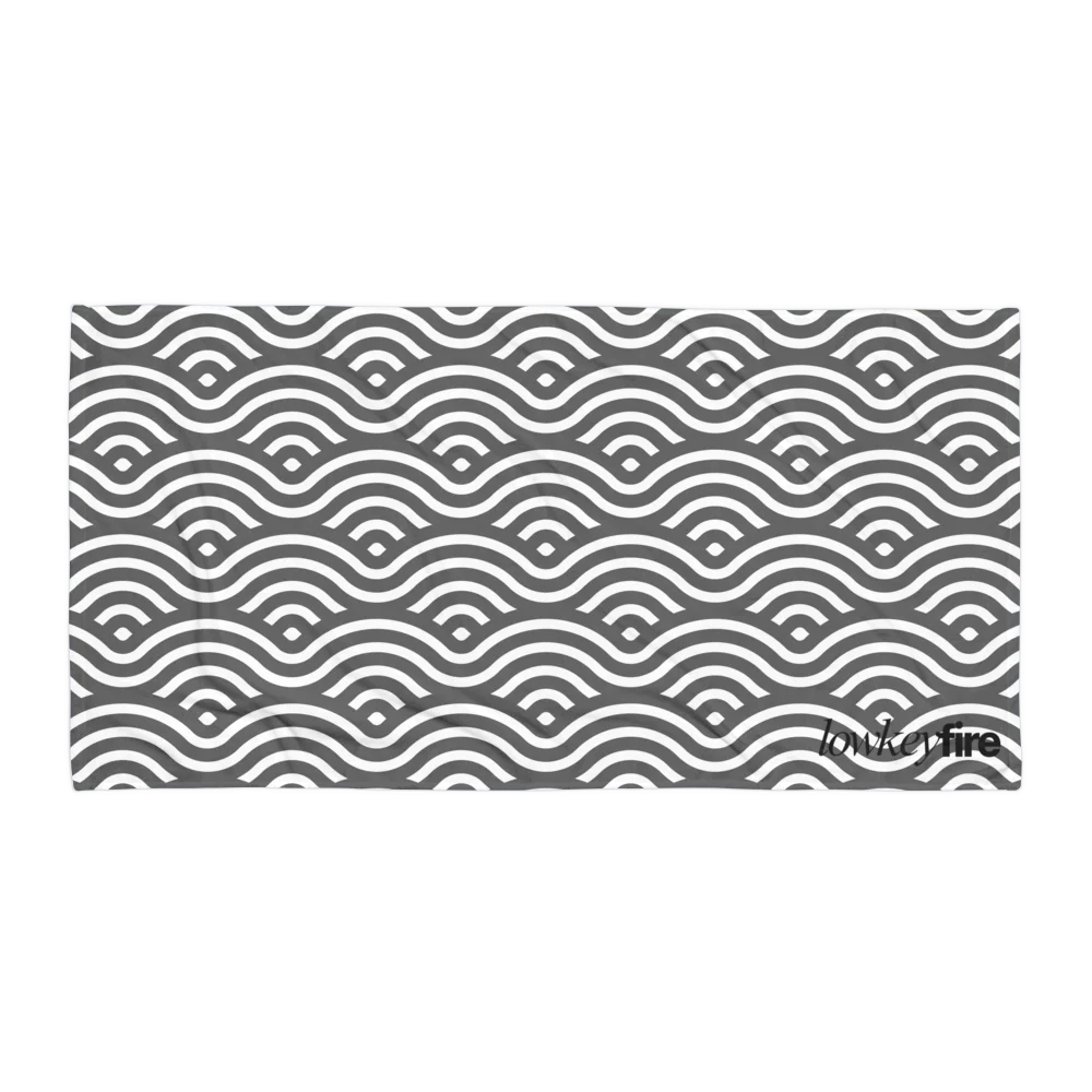 LowkeyFire Wavy Line Beach Towel product image (1)
