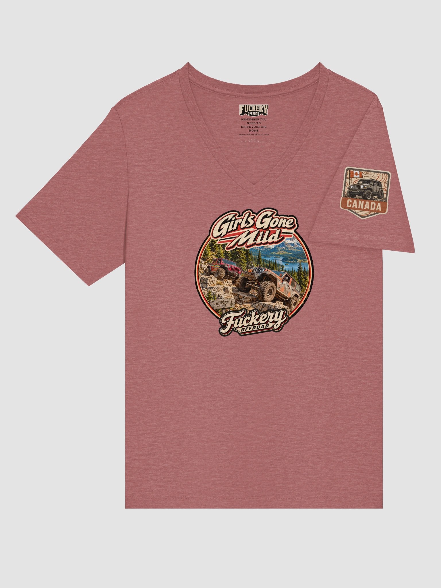 Woman V-neck t-shirt with Girls Gone Mild (Version 2) product image (3)