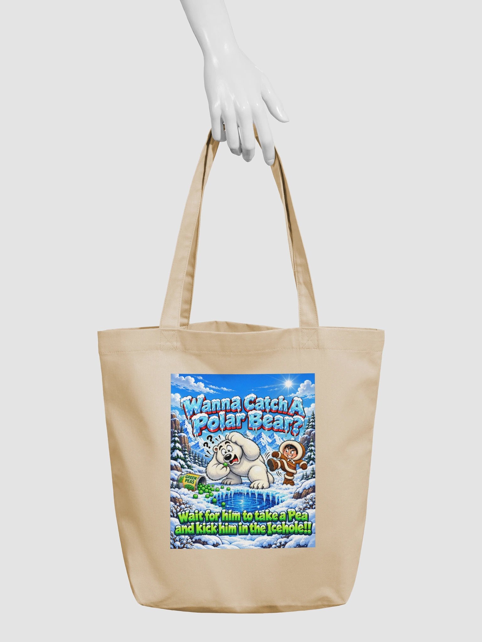 1 Earth Prints Polar Bear Econscious Eco-Friendly Tote Bag product image (5)